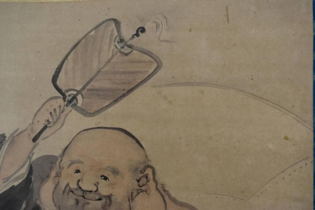 【真作】望月玉渓/布袋図/大幅/掛軸/名家伝来/AA-489