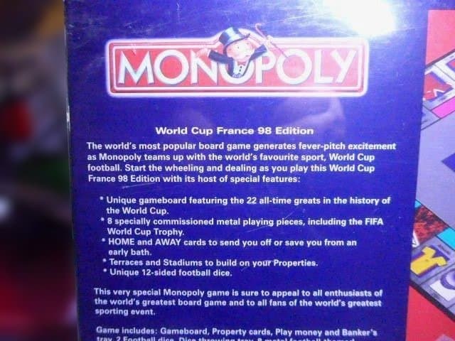 新品未開封のモノポリー ワールドカップフランス98エディション