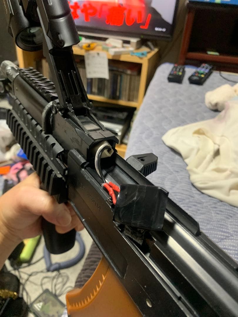 東京マルイ電動ガンAK47外装内部カスタムドットサイト付き PMC装備