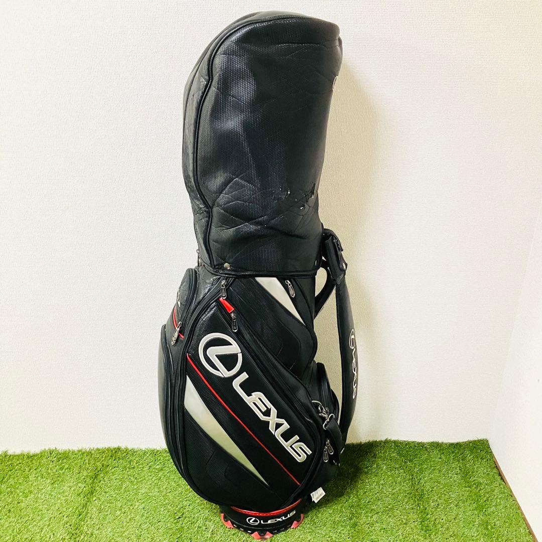 LEXUS レクサス キャディバッグ カート式 メンズ 人気 ブラック レッド