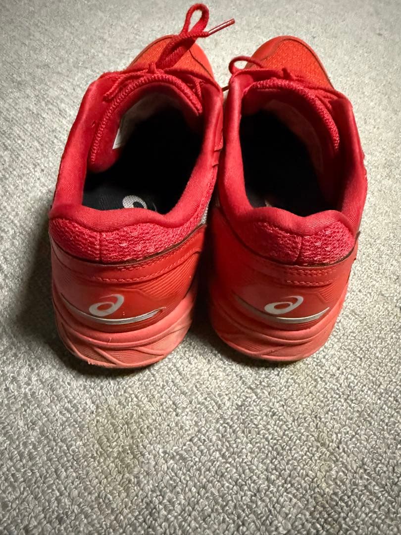 asicsレッド安全靴28cm最終値下げ
