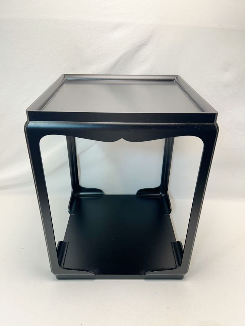 未使用 茶道具 塗師 川瀬表完造 高麗卓 木製 黒一閑 宗旦好写（御幣付） 共箱