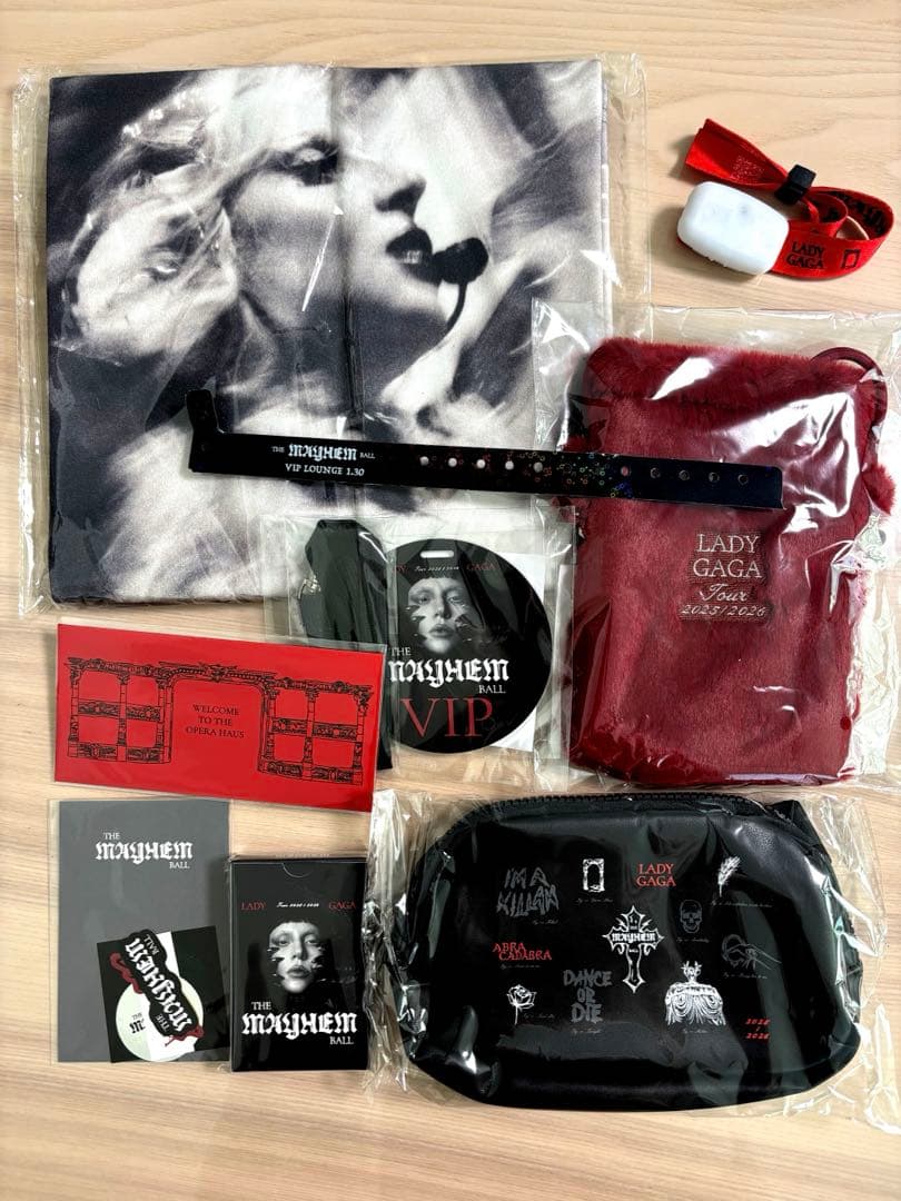 LADY GAGA MAYHEM BALL VIP GOLD グッズ フルセット