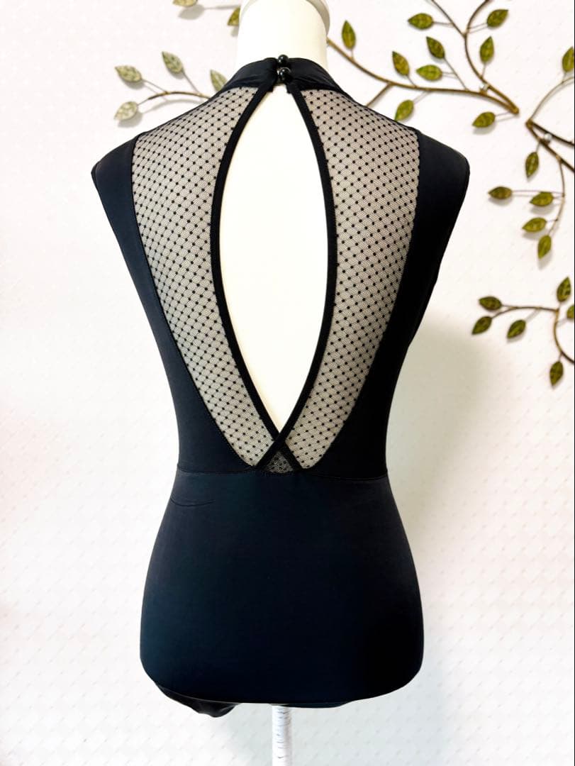 社交ダンス★新作★パーティー★レッスン★レオタード★スカート★ドット★シースルー