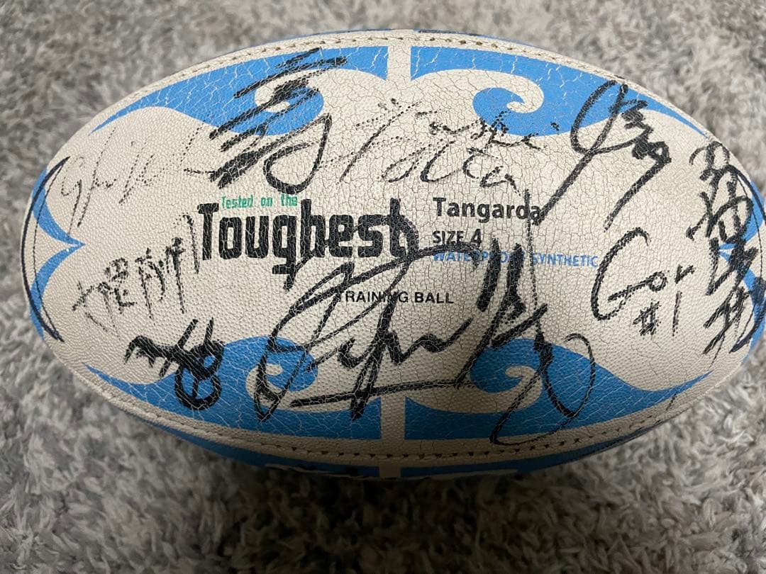 近鉄ライナーズ　サイン入りラグビーボール Toughbest サイズ4
