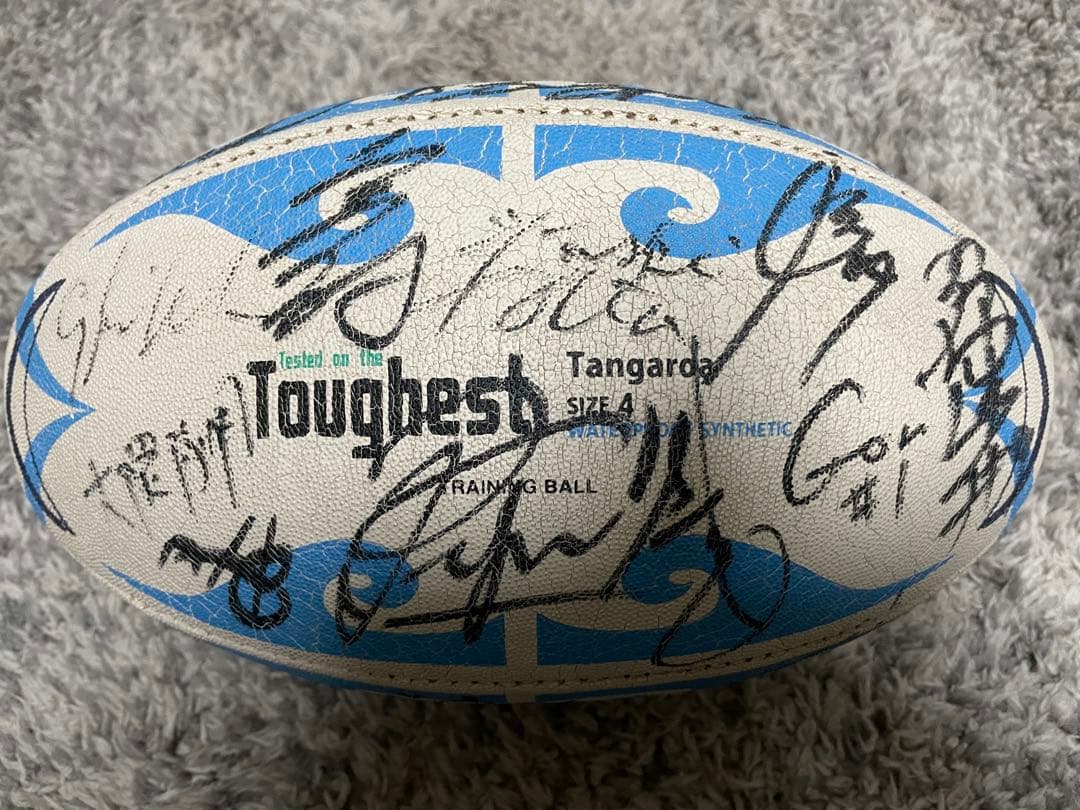 近鉄ライナーズ　サイン入りラグビーボール Toughbest サイズ4