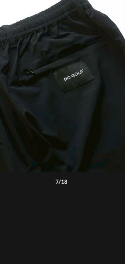 希少/NO GOLF WINDBREAKER PANT - Black L