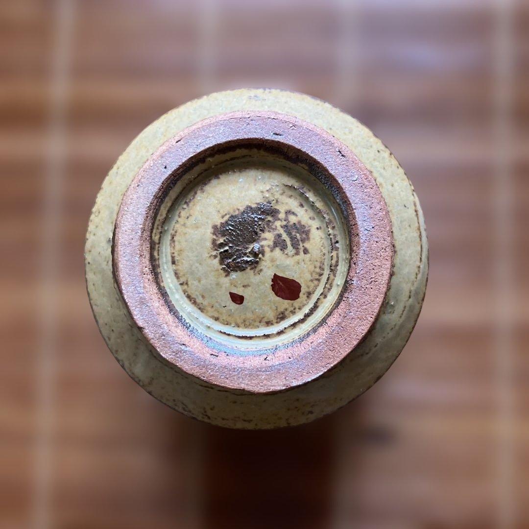 ◆神勝寺焼陶津窯三代目「藤本明成」作 色絵湯呑み 日本工芸会会員◆