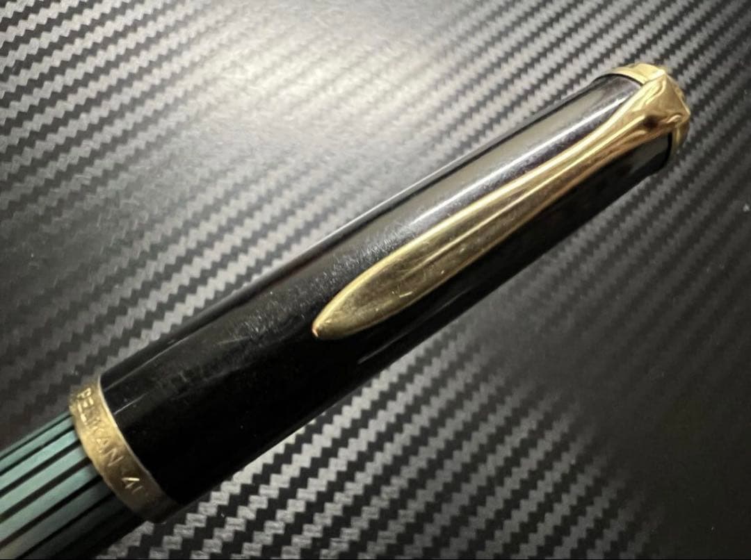 極美品 ペリカン 400NN M&K 緑縞 M 中字 万年筆