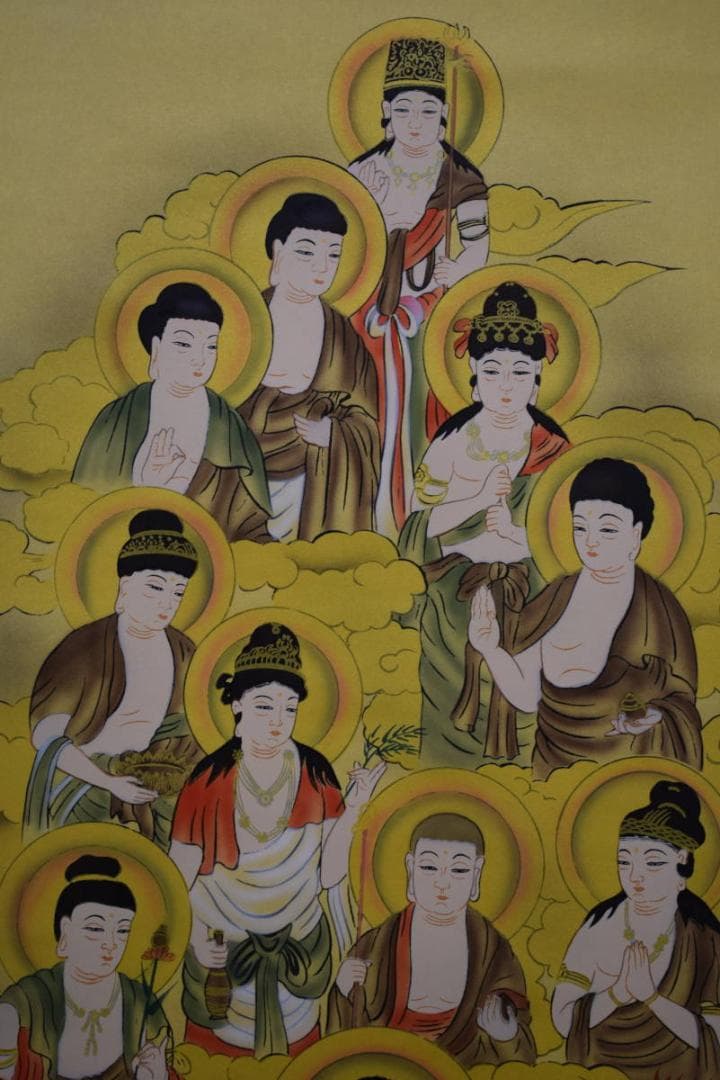 真作/朝陽/十三佛/桐共箱付/布袋屋掛軸HG-465