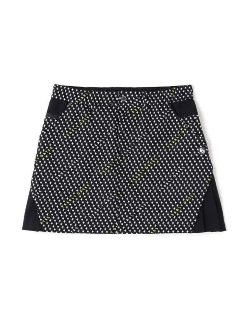 新品未使用 タグ付 パーリーゲイツ スカート 1 M ネイビー 小紋エレキ柄