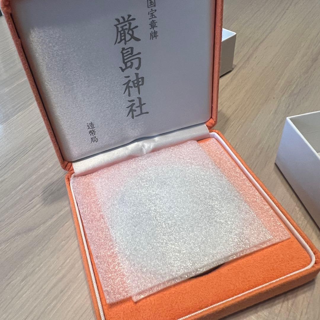 国宝章牌　厳島神社　純銀メダル 160g
