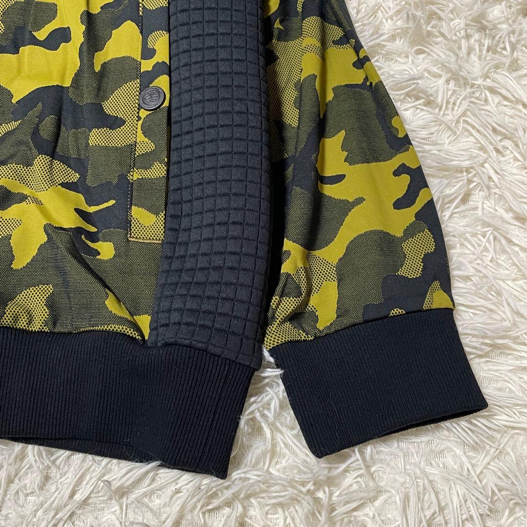 【未使用品】ジップスウェットジャケット イエロー 3L カモフラ ゴルフ