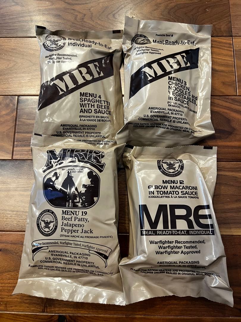 【2027年期限】米軍 MREレーション 4個セット