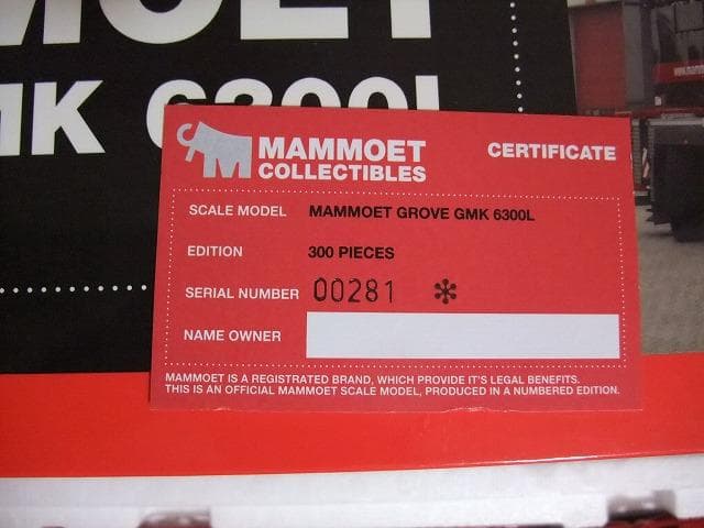 CONRAD 1/50 GROVE GMK 6300L クレーン MAMMOET