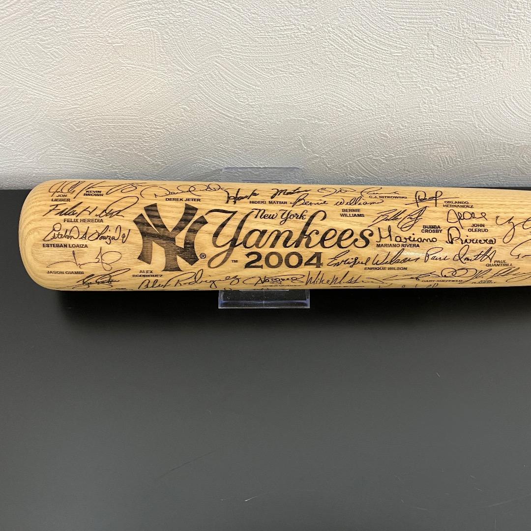 希少 ヤンキース サイン入りバット 2004年 松井秀喜記念モデル