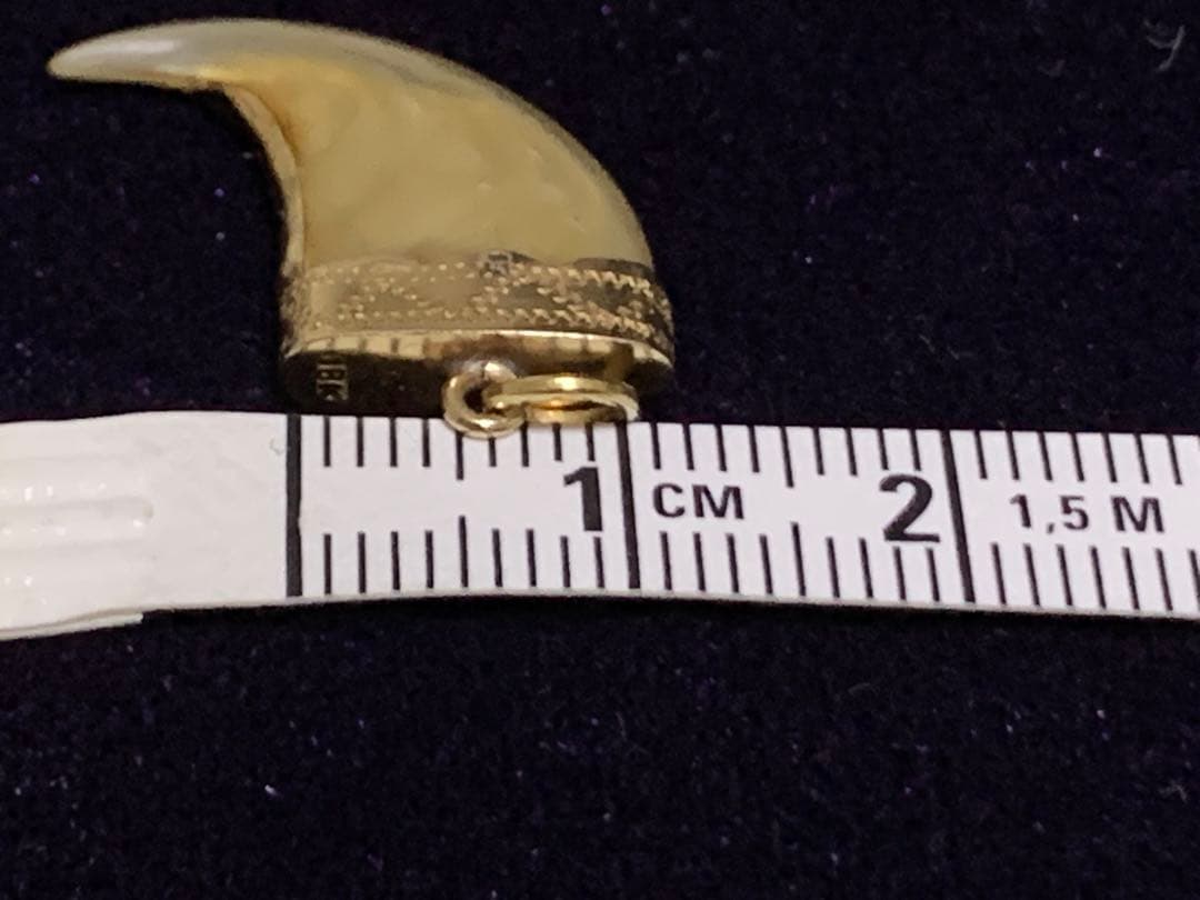 アンティーク ビクトリア朝 18K ゴールド タイガークロー ペンダント