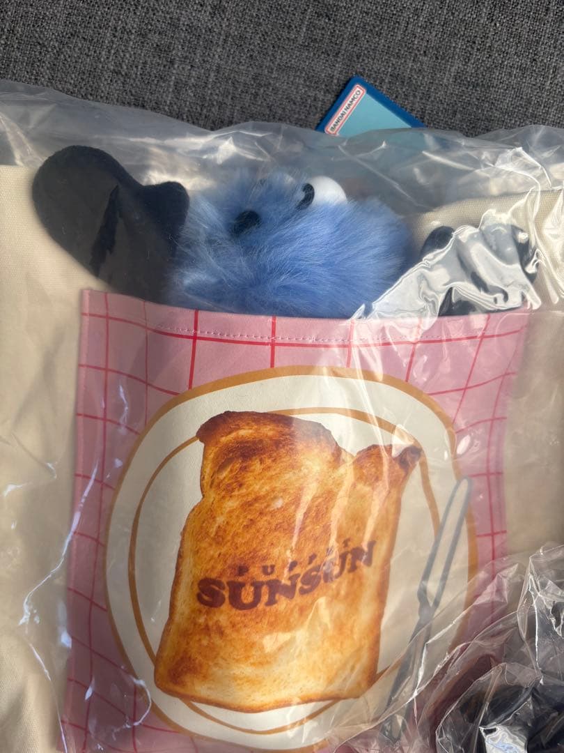 一番くじ　パペットスンスン　A賞 ぴょこぴょこぬいぐるみ　B賞　トートバッグ