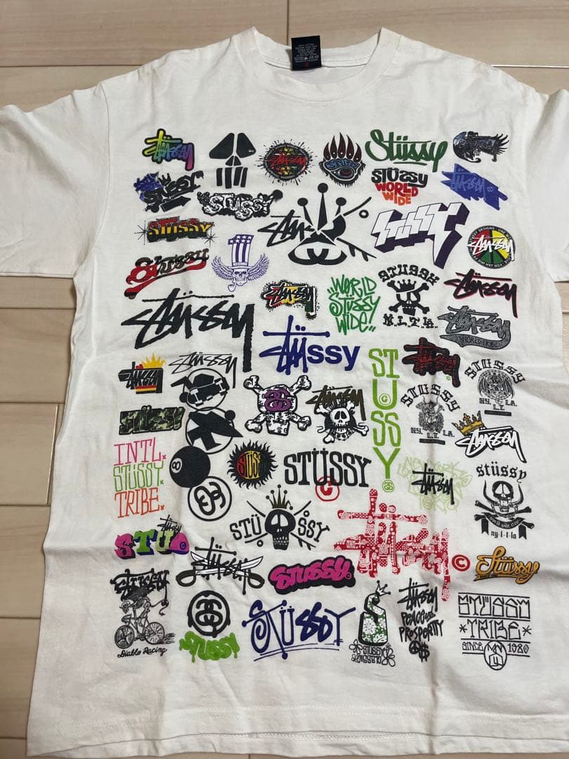 Stussy ロゴプリント Tシャツ M ホワイト