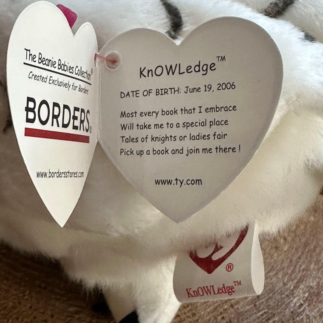 【希少•入手困難】tyビーニーベイビーズ 白フクロウぬいぐるみ　※限定品