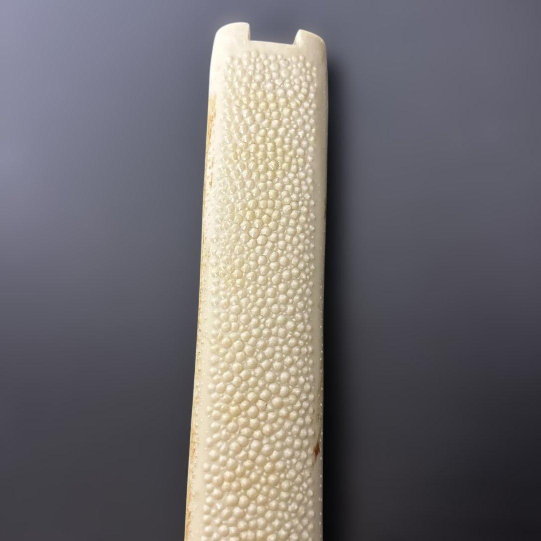 希少　刀装具部品　鮫皮￼貼り　内装材　日本刀　あつらえ部材