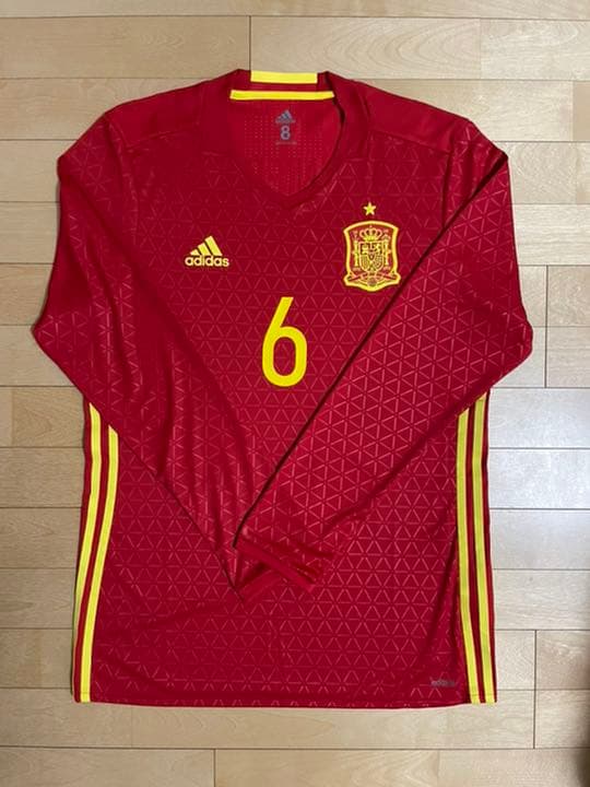 イニエスタ　選手支給　スペイン代表ユニフォーム