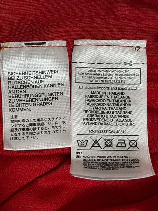 イニエスタ　選手支給　スペイン代表ユニフォーム