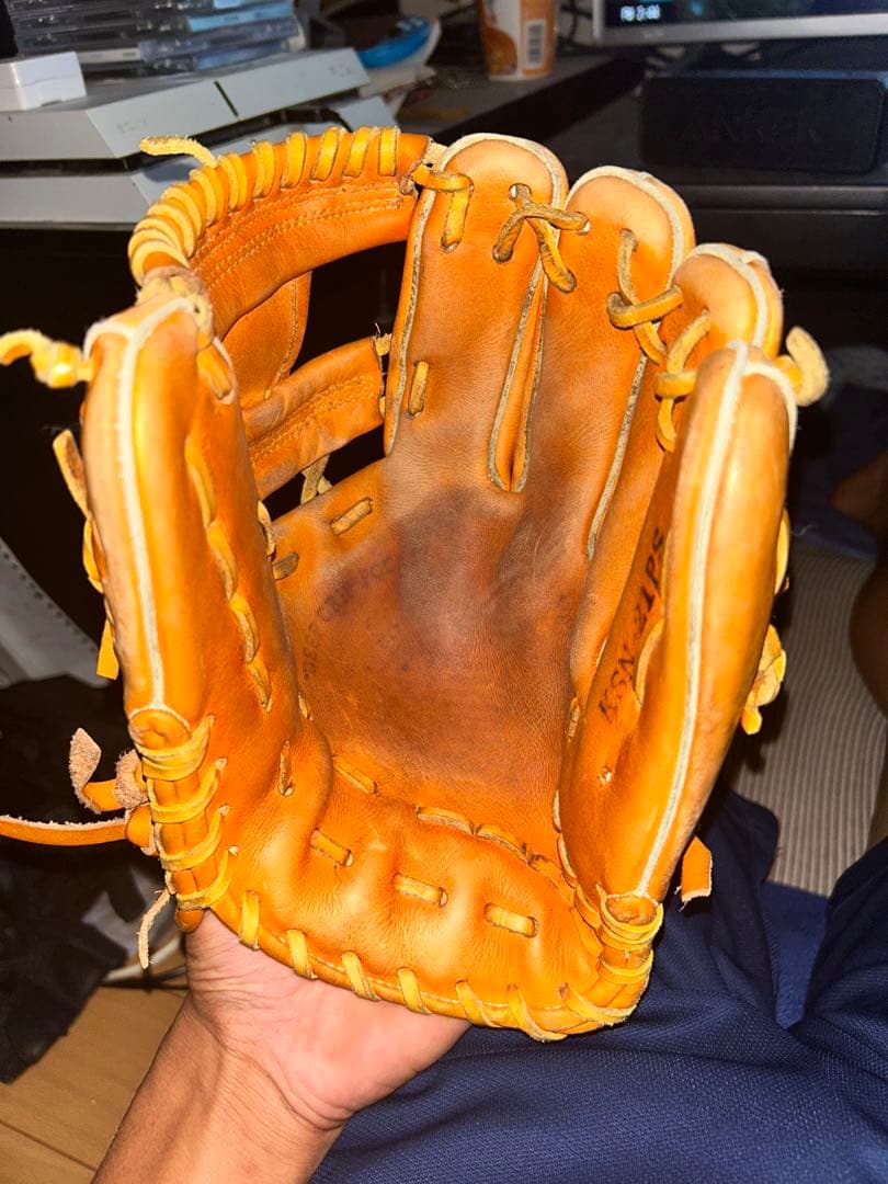 の*ー様 久保田スラッガー　軟式グローブ 内野用　オレンジ