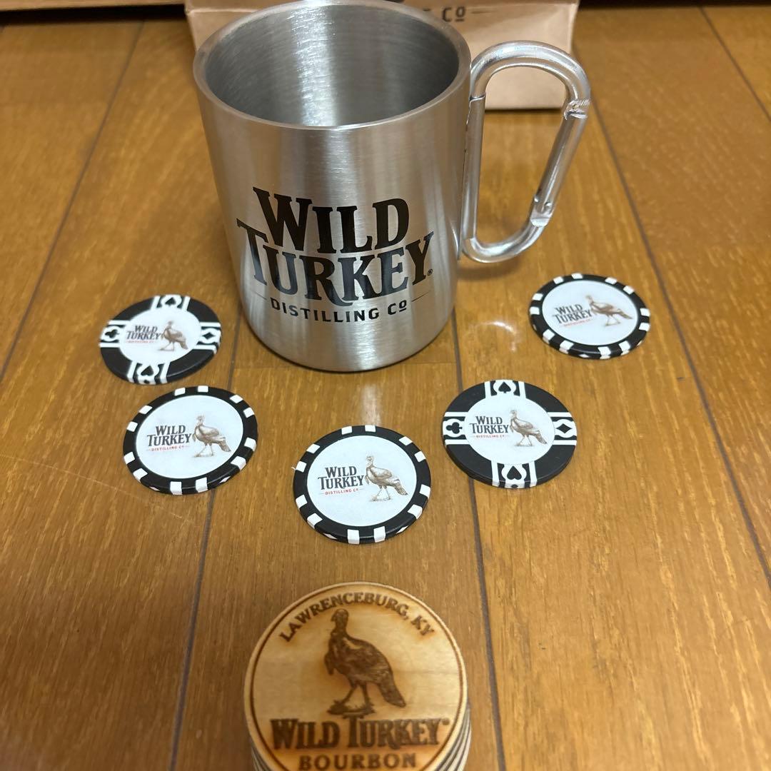 希少　WILD TURKEY カラビナ　マグカップ　チップ5枚　おまけ