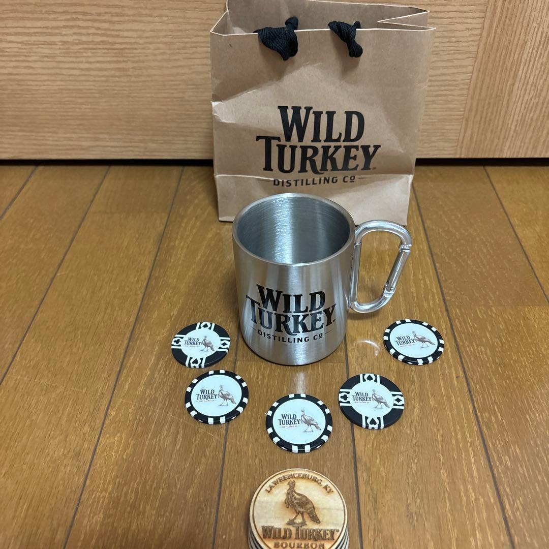 希少　WILD TURKEY カラビナ　マグカップ　チップ5枚　おまけ