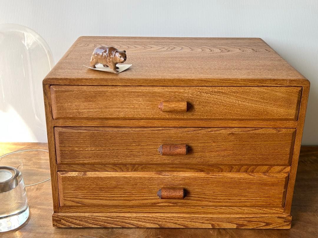 ヴィンテージ　3杯小引き出し　レターケース　古道具　ドロワー　抽斗 収納