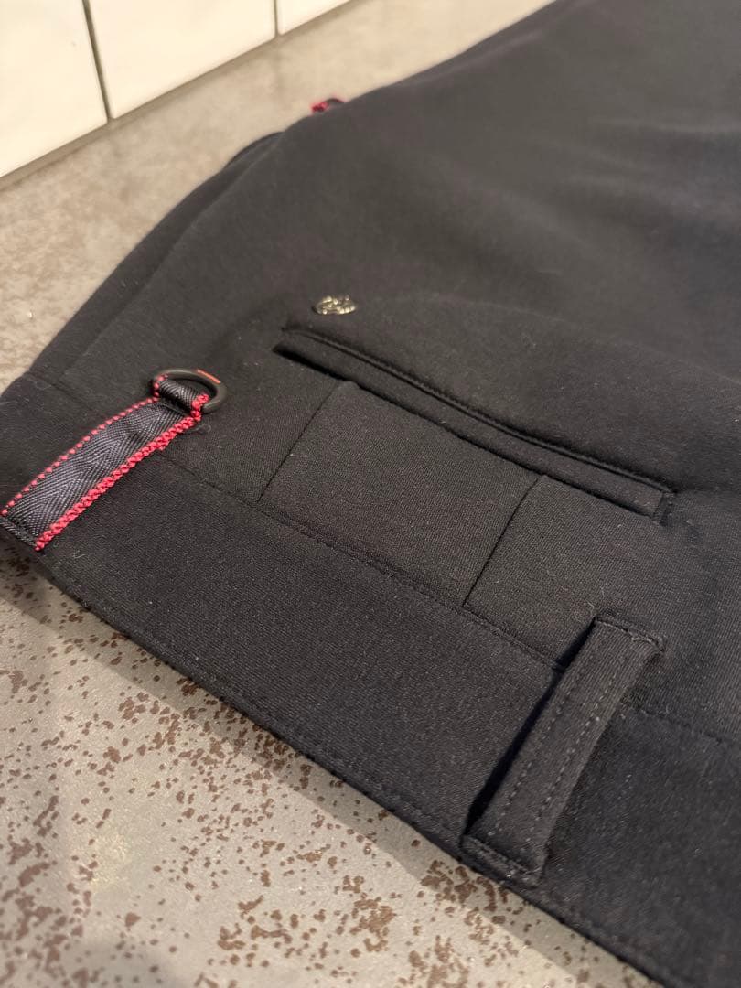 【綺麗め】BRIEFING ゴルフパンツ　3D ジョガーパンツ　L 黒