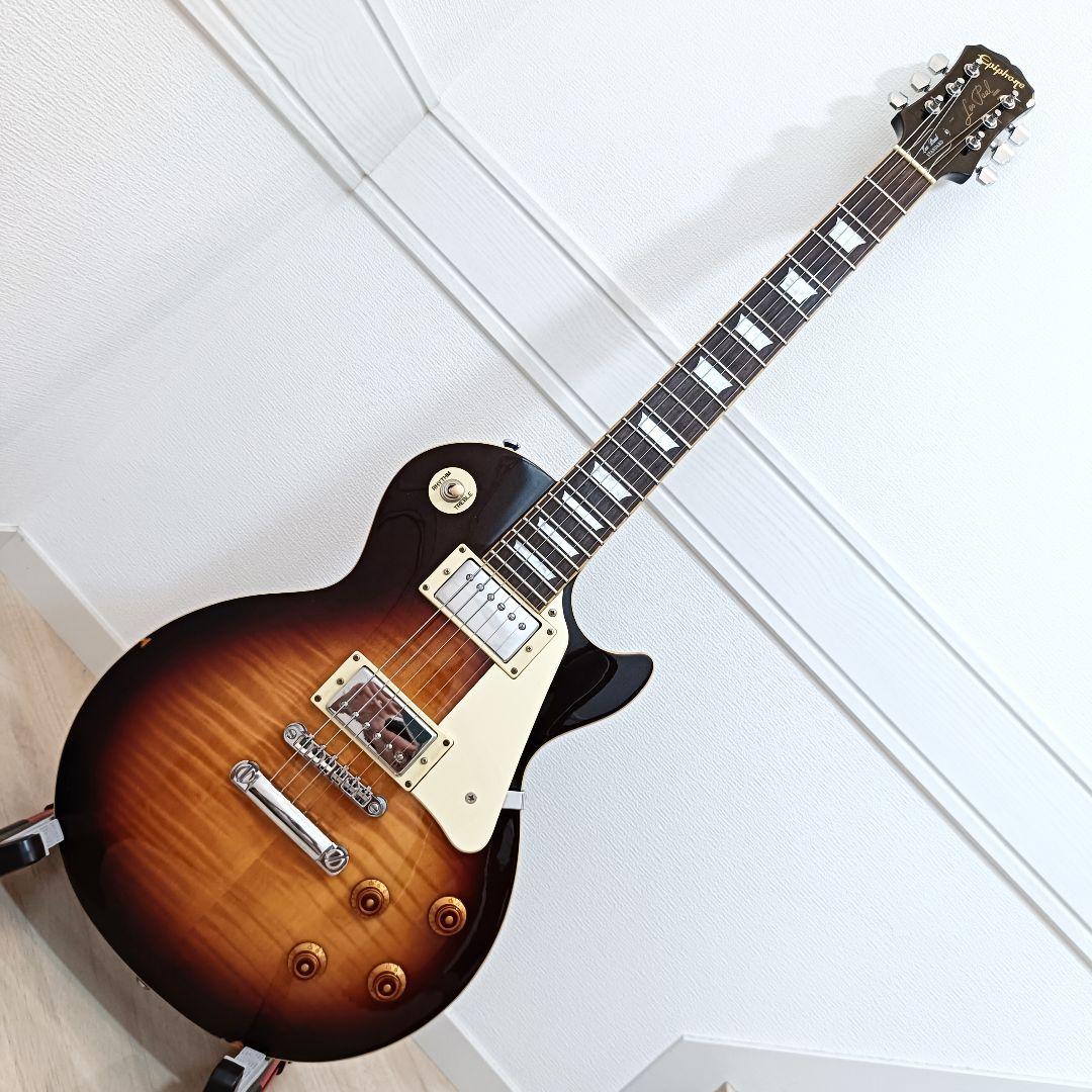 Epiphone レスポールスタンダード ダークブラウンバースト フレイム杢