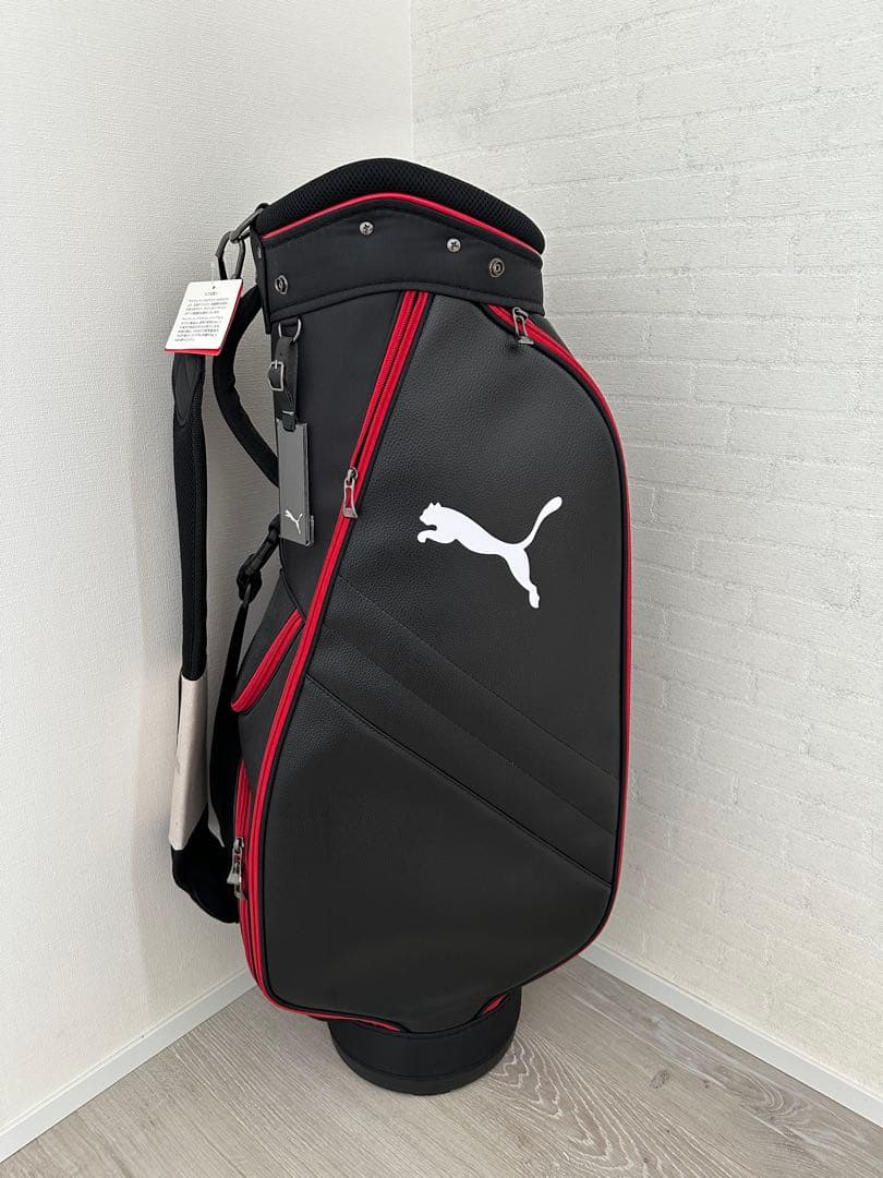 PUMA キャディバッグ ブラック/レッド