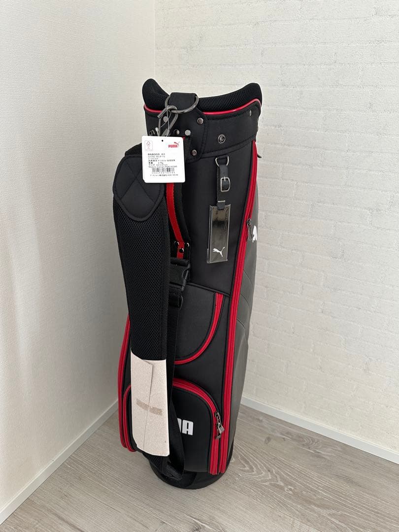 PUMA キャディバッグ ブラック/レッド