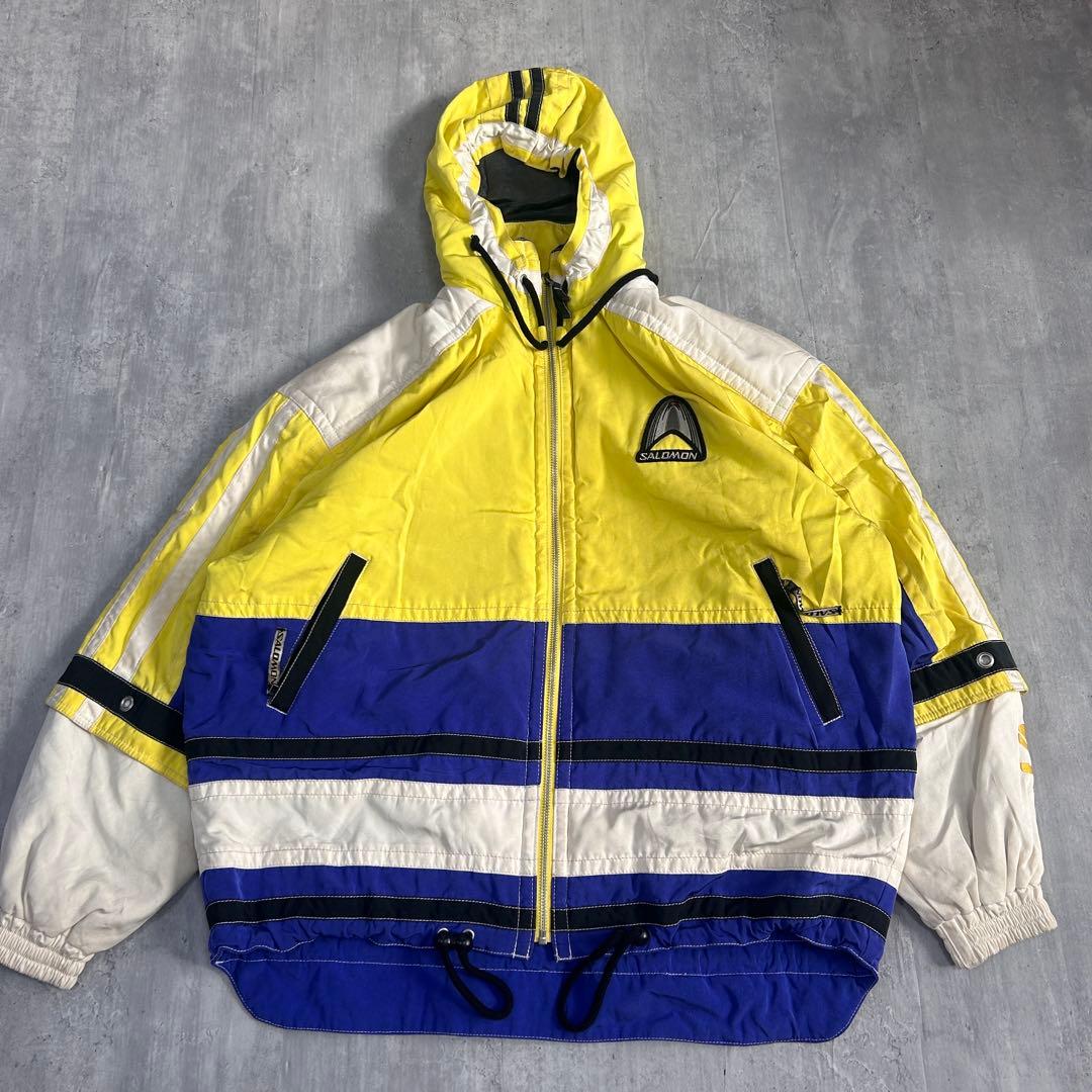 Z234 SALOMON スキーウェア 上下セット メンズ LL Y2K 90s