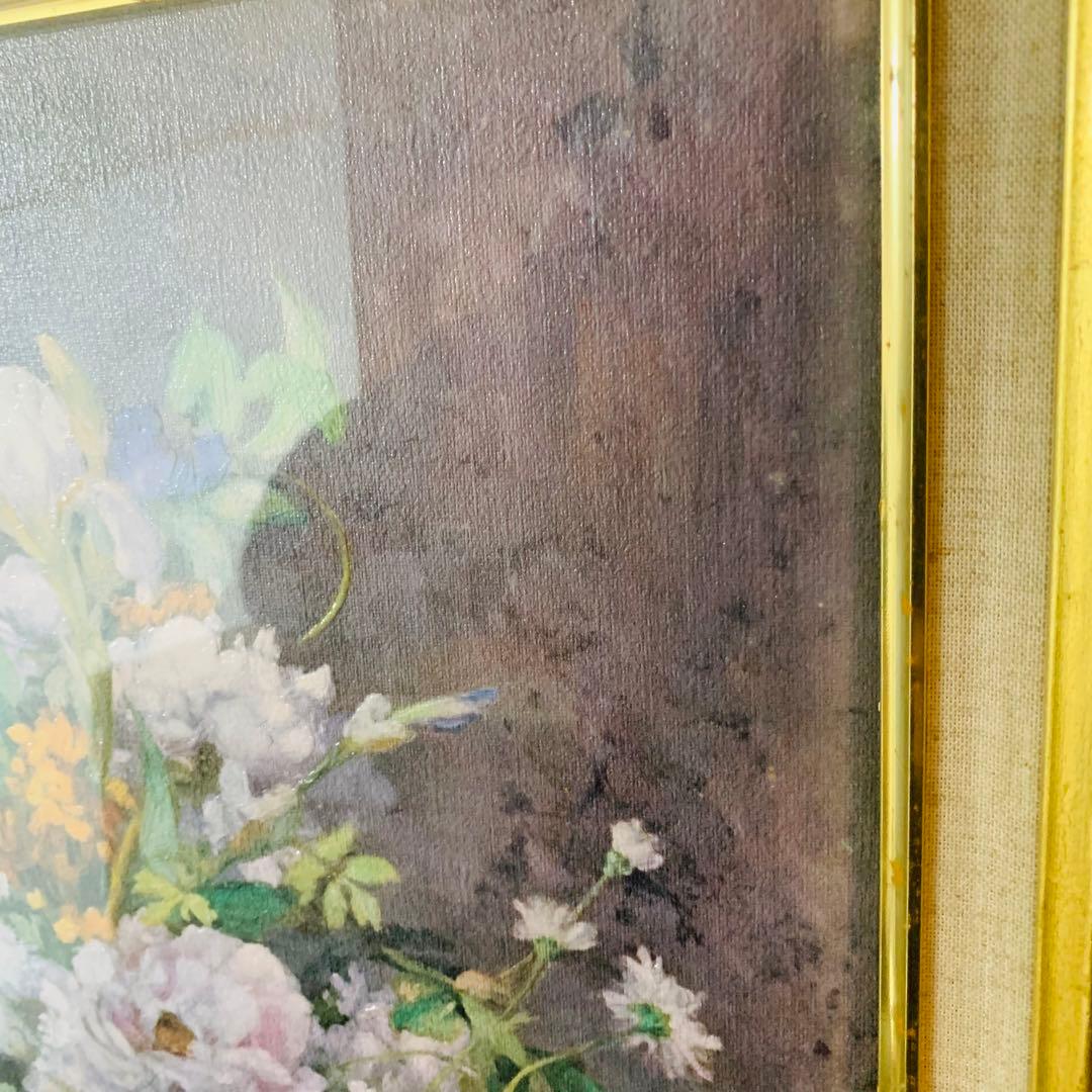 AUGUSTE RENOURE ルノワール　大きな花瓶の花束　絵画　額縁付
