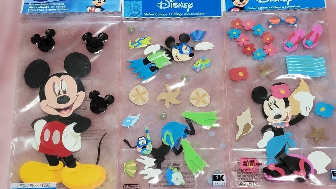 アメリカ立体シール・ミッキー・ミニー・it's a small world色々