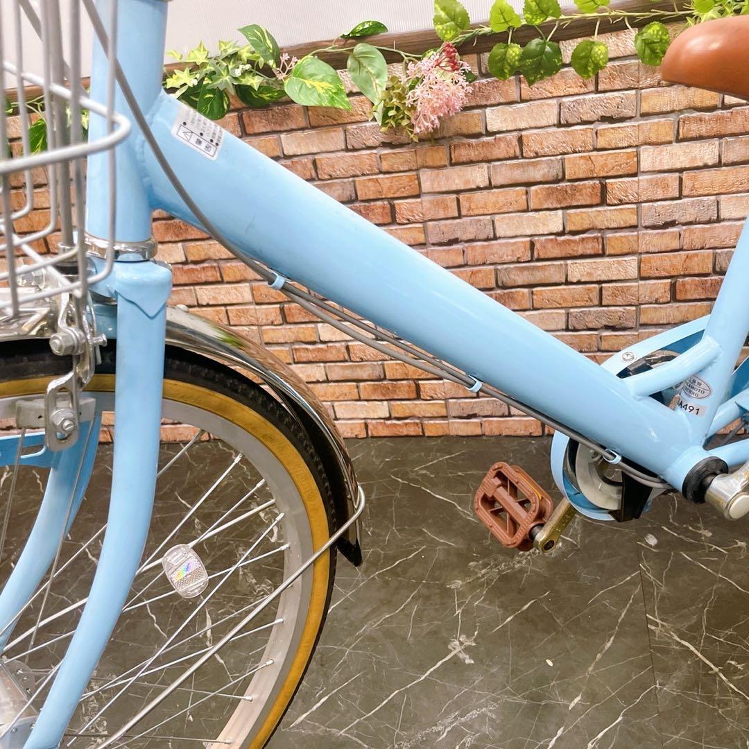 引き取り価格【14】子供用自転車 子供車 水色 22インチ 変速付き