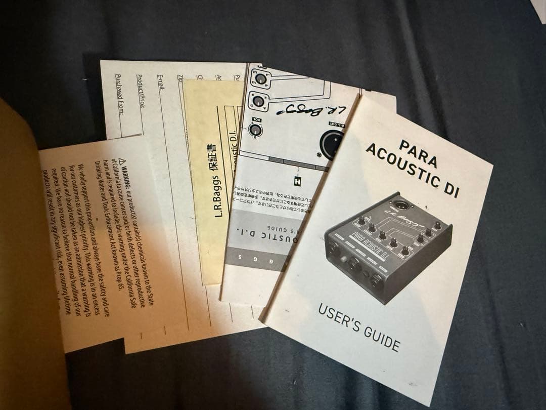 【未使用美品】L.R. Baggs PARA ACOUSTIC DI