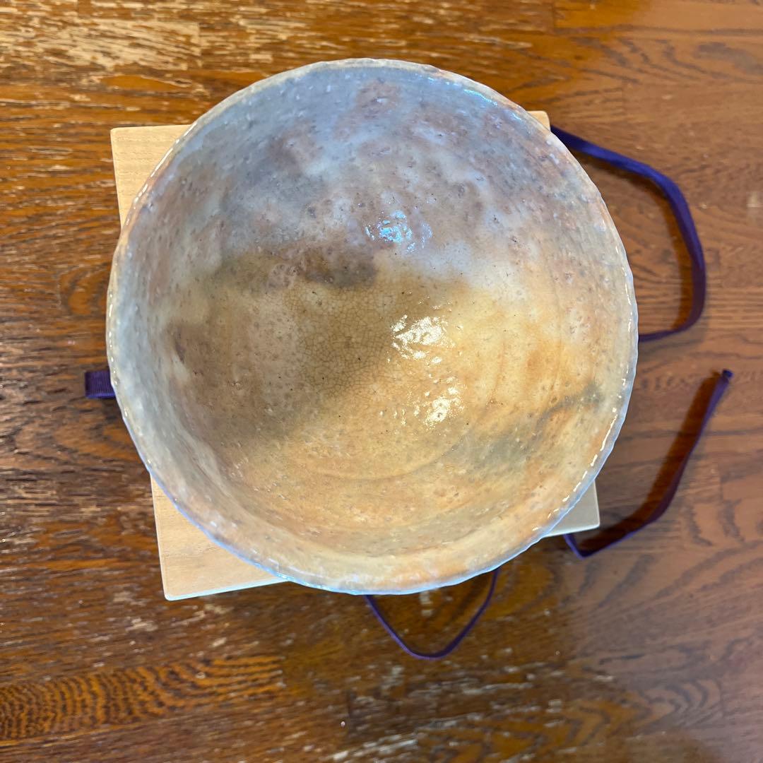 陶器製茶碗 木箱付き　岡田裕作　萩焼　井戸茶碗