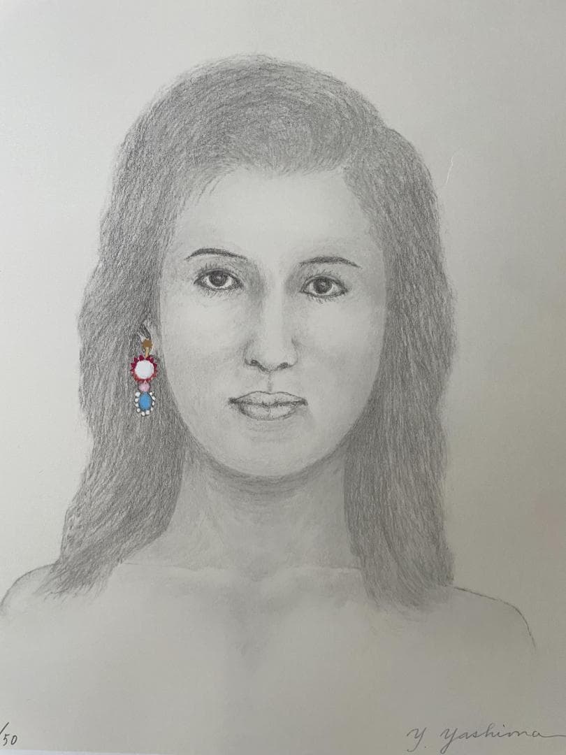 八島義郎　リトグラフ　版画　影を追いて　作者保存版　 AP 1/25　貴重