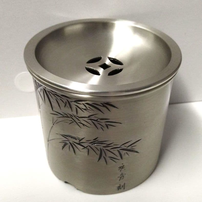 伝統工芸 　建水　 茶筒 こぼし　日本製 工芸品　鍛栄工房　未使用