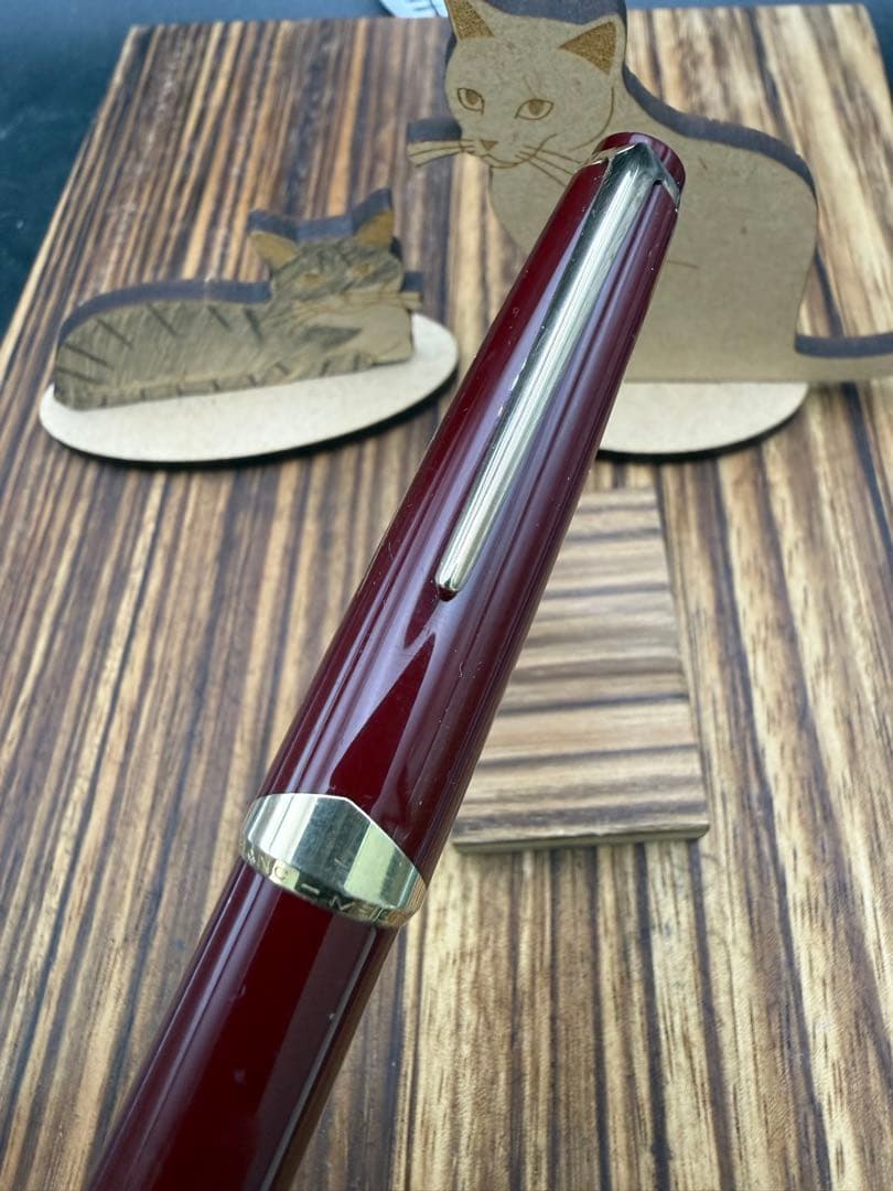 レア MONTBLANC 万年筆 NO.12 ボルドー F 18C