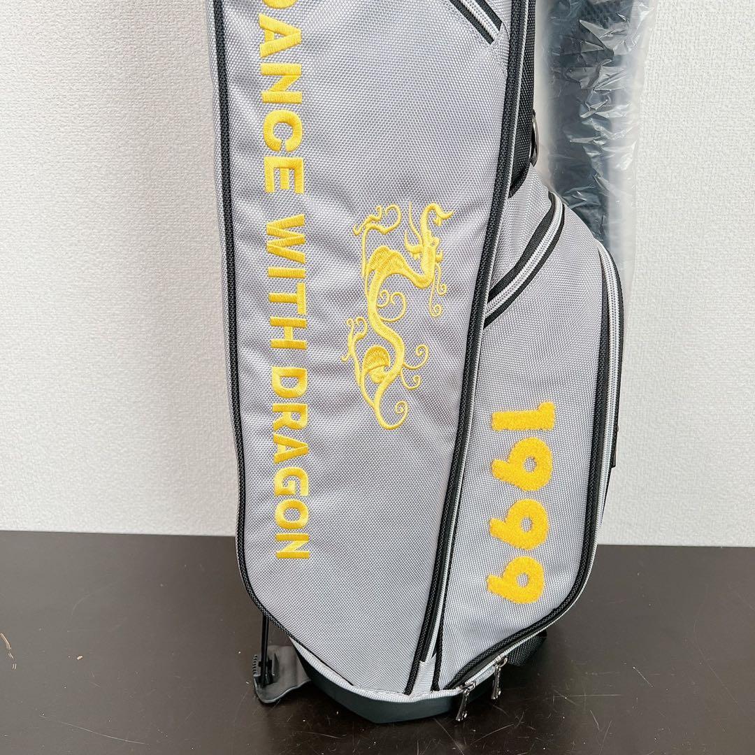 新品 ダンスウィズドラゴン キャディバッグ 7型 2.3kgシルバー スタンド式