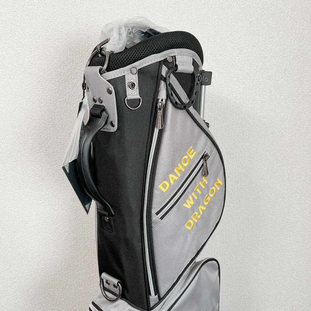 新品 ダンスウィズドラゴン キャディバッグ 7型 2.3kgシルバー スタンド式