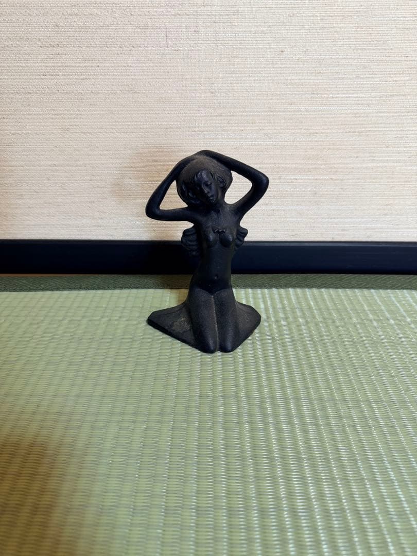 ヴィンテージ 裸婦 鉄鋳物 レトロ 南部鉄器 ブックエンド アート インテリア