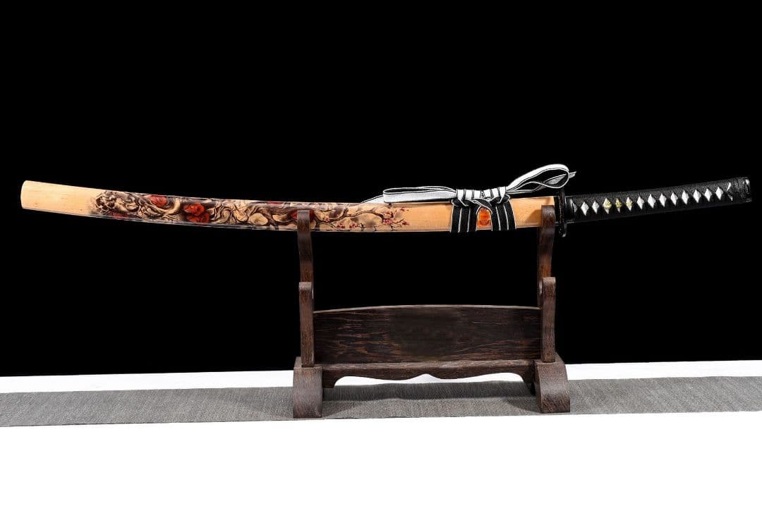 1048-武具 刀装具 日本刀　模造刀 居合刀 武士道 武蔵 鑑賞用 手鍛造打