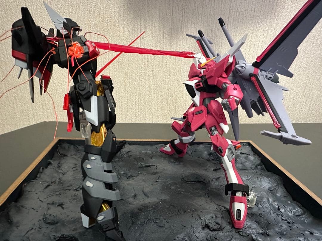 ガンダムジオラマ　インフィニットジャスティス弍式　ブラックナイトスコードシヴァ