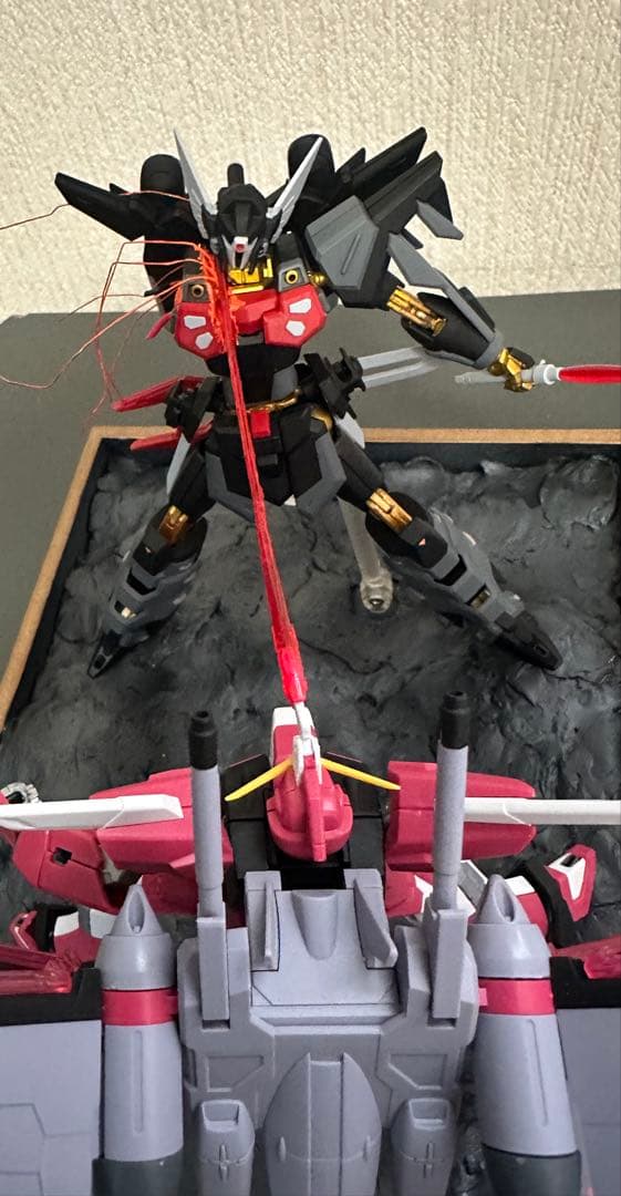 ガンダムジオラマ　インフィニットジャスティス弍式　ブラックナイトスコードシヴァ